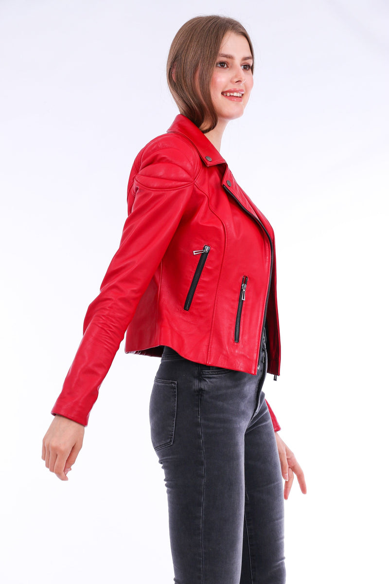 Palomi Leather Biker Jacket