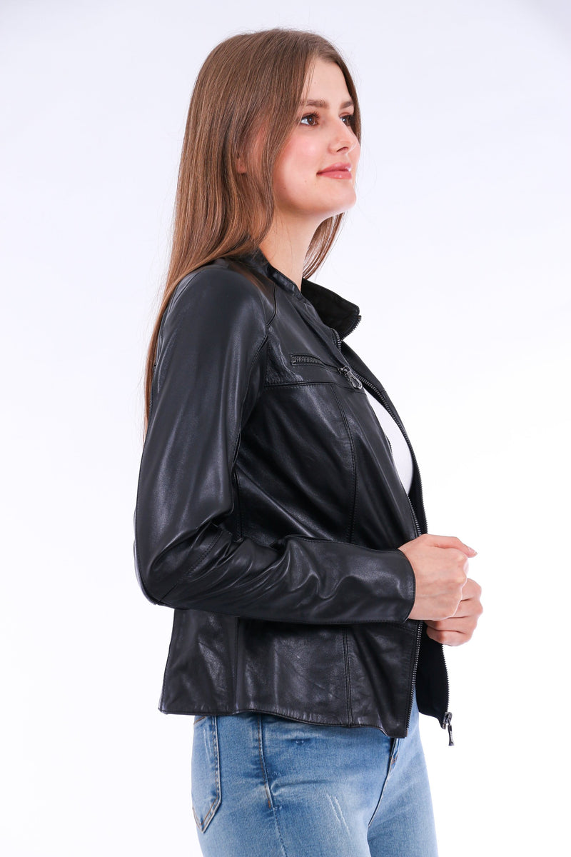 Venici Leather Bike Jacket for Womens