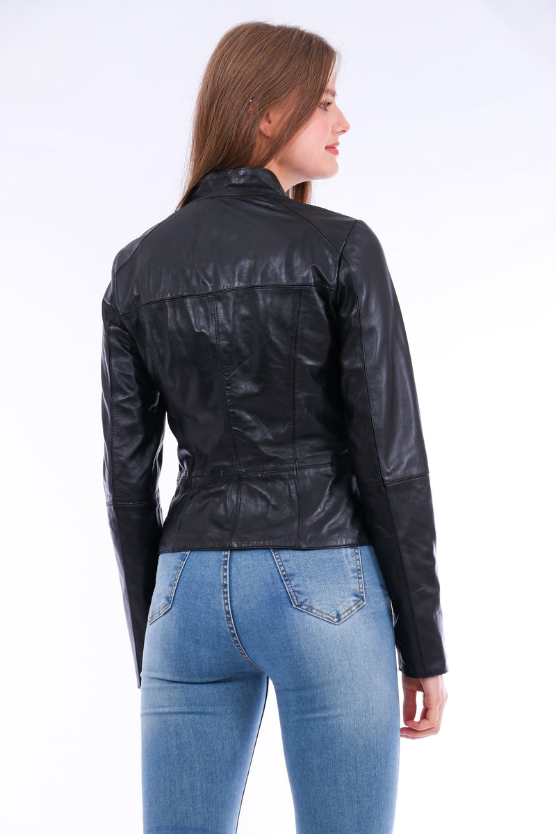 Venici Leather Bike Jacket for Womens