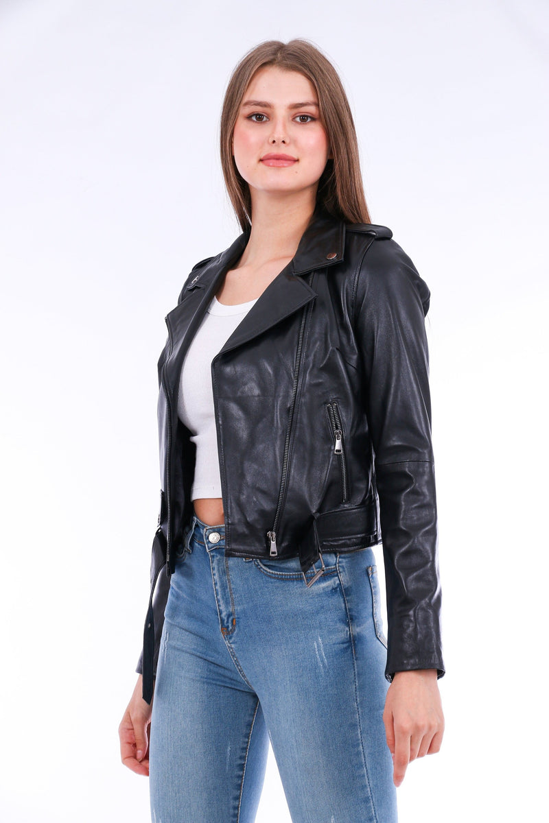 Castelli Leather Biker Jacket