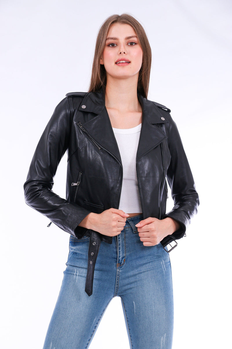 Castelli Leather Biker Jacket