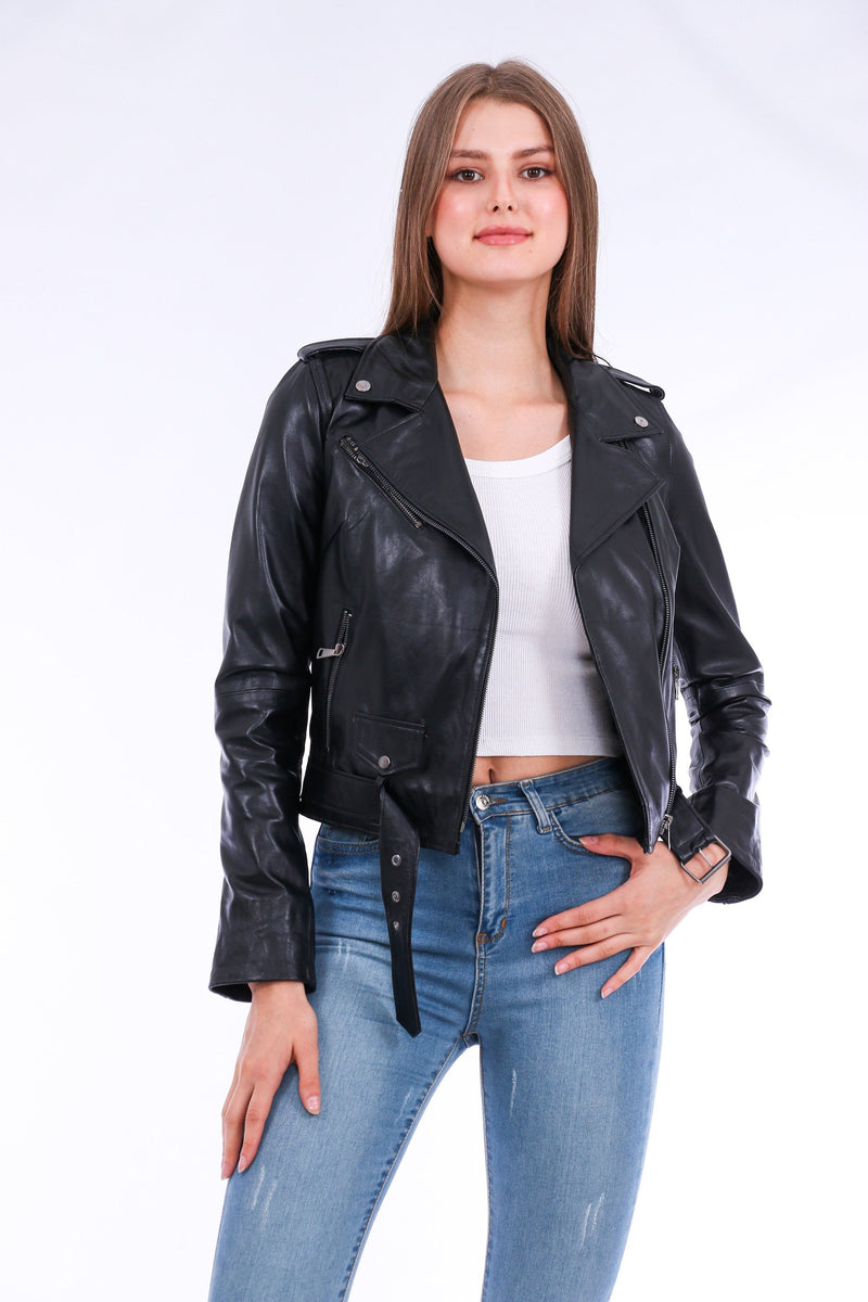 Castelli Leather Biker Jacket