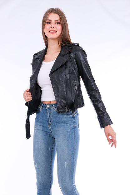 Castelli Leather Biker Jacket