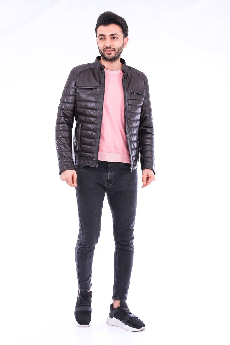 Loano Quilted Biker Jacket For Men