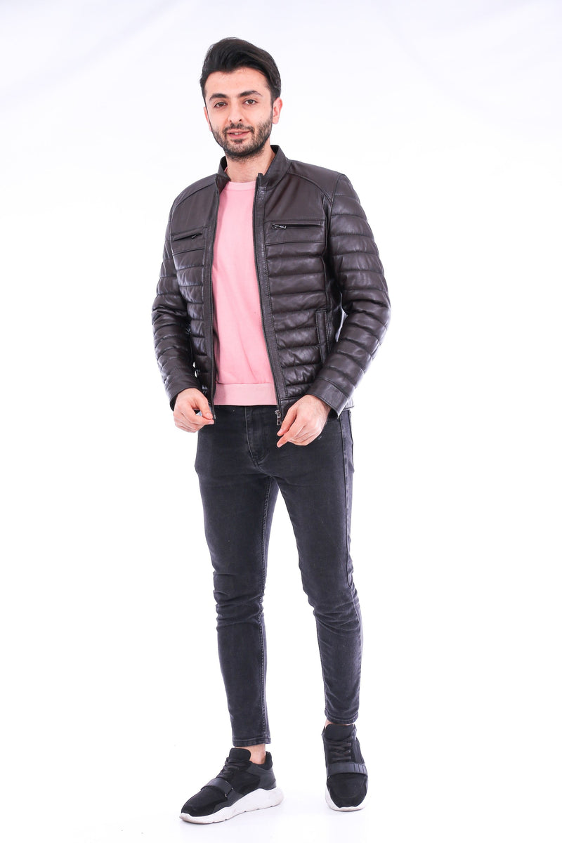 Loano Quilted Biker Jacket For Men