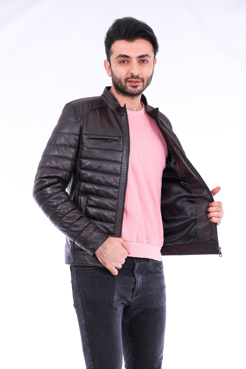 Loano Quilted Biker Jacket For Men