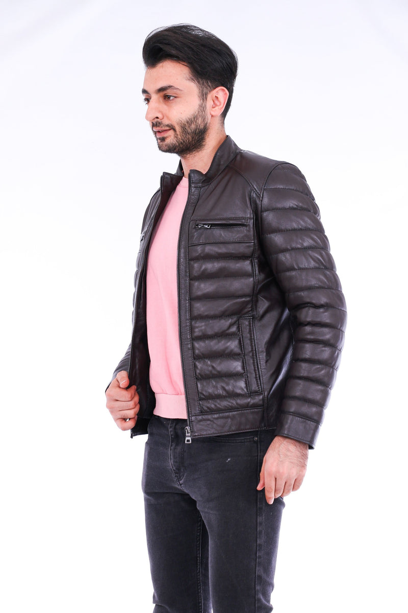 Loano Quilted Biker Jacket For Men