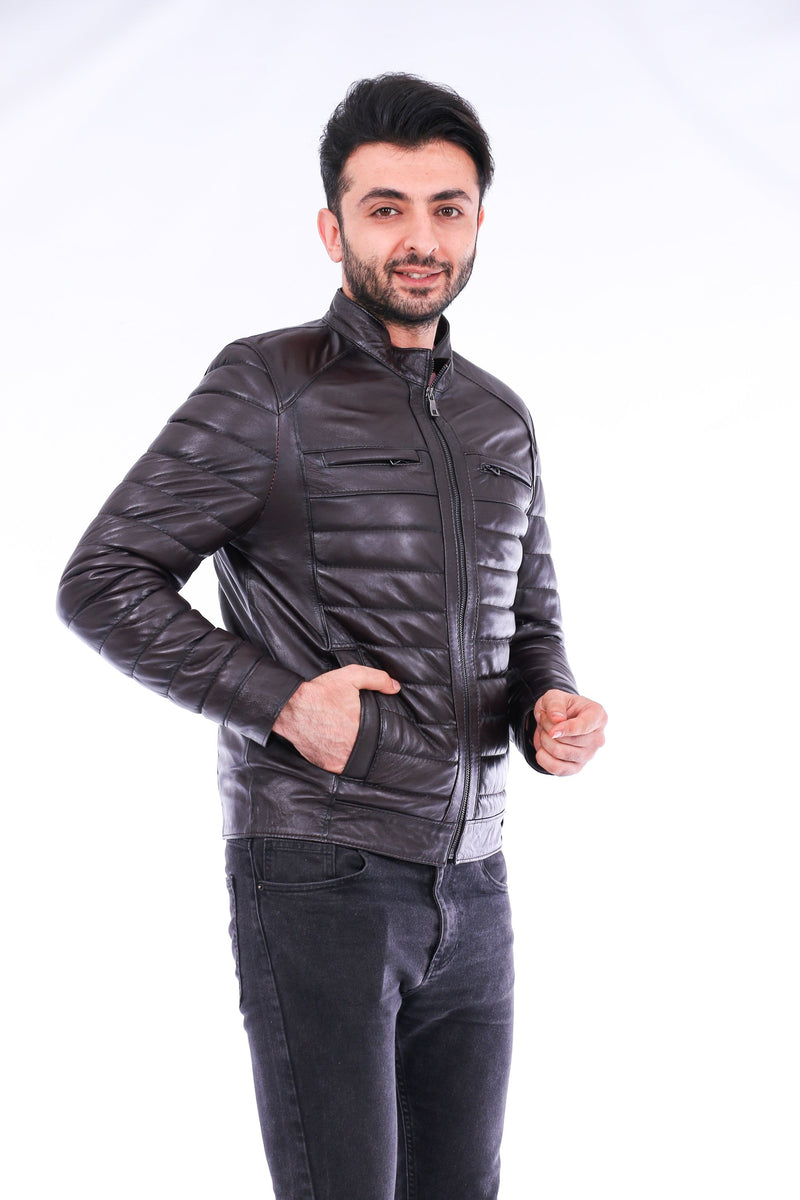 Loano Quilted Biker Jacket For Men