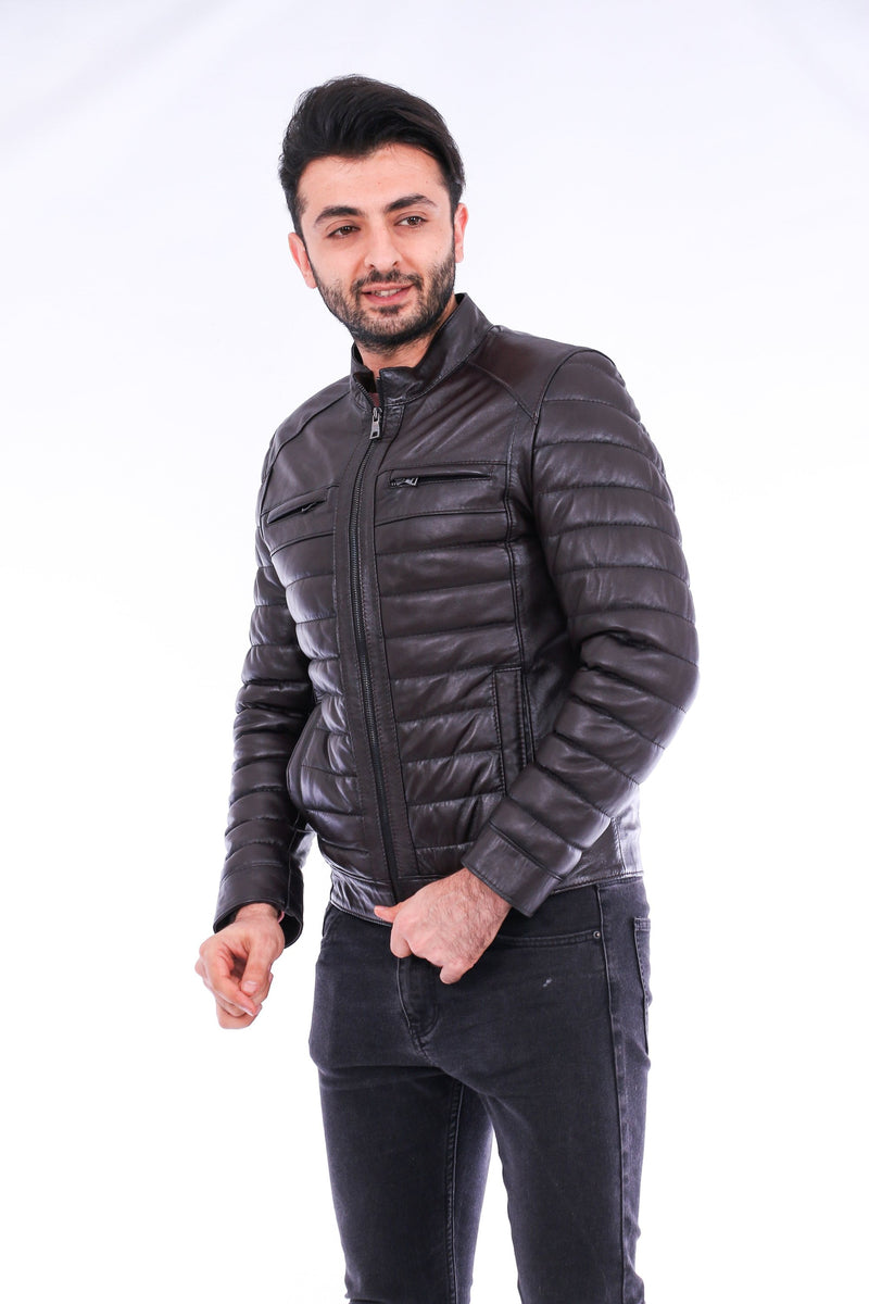 Loano Quilted Biker Jacket For Men