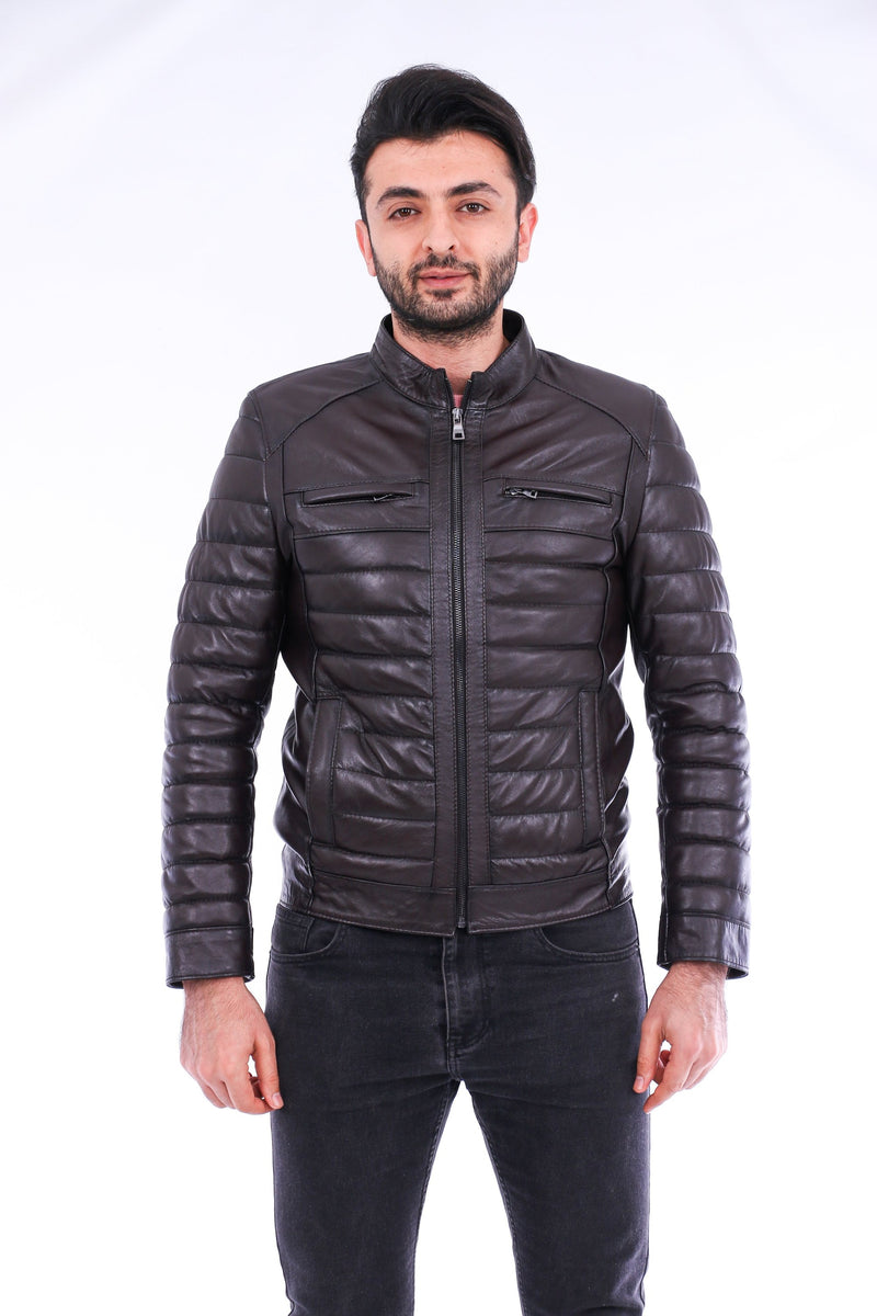 Loano Quilted Biker Jacket For Men