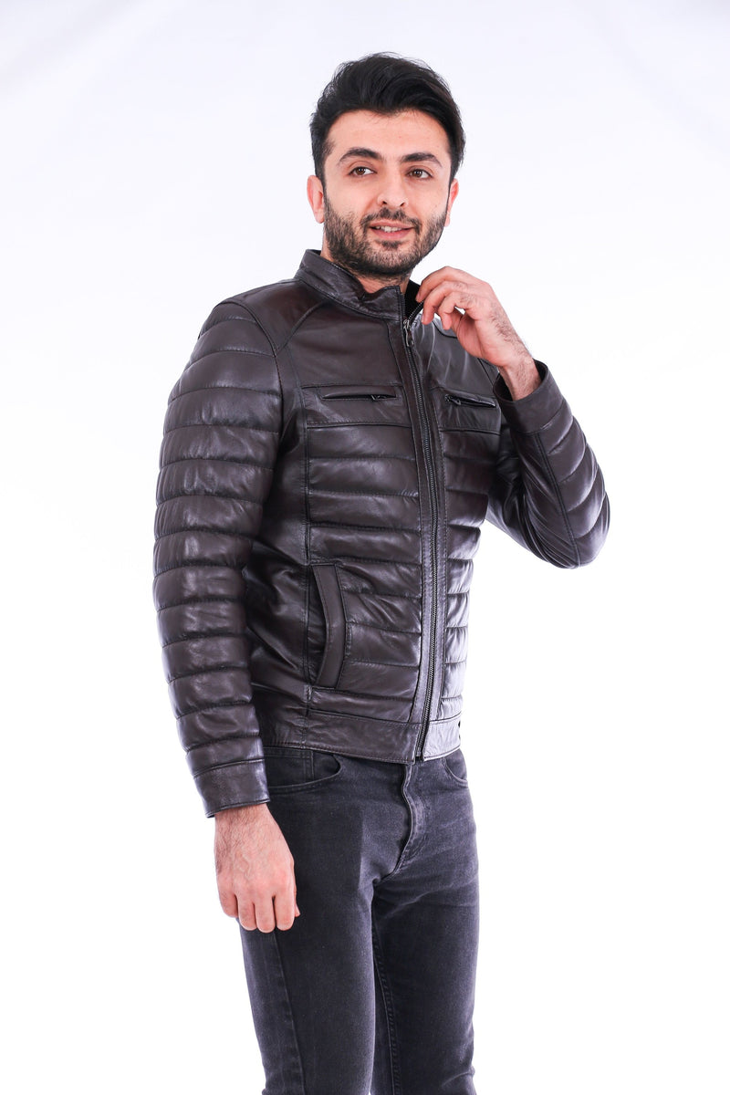 Loano Quilted Biker Jacket For Men