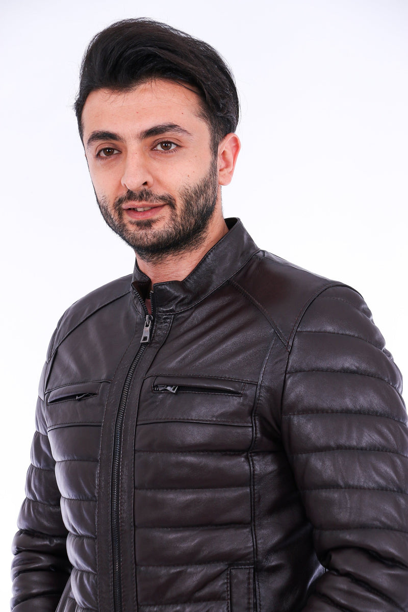 Loano Quilted Biker Jacket For Men