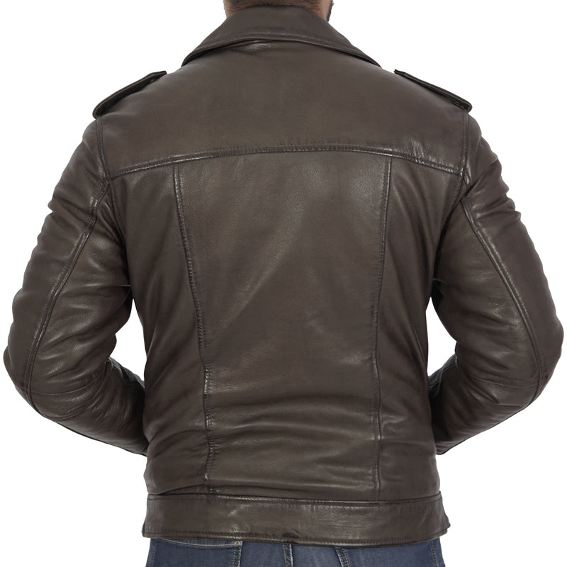 Lorenzo Classic & Stylish Mens Brown Leather Jacket 