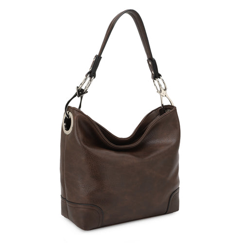 MKF Collection Emily Soft Vegan Leather Hobo Handbag by Mia K