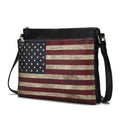 Madeline Printed Flag Vegan Leather Women Crossbody Handbag