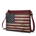 Madeline Printed Flag Vegan Leather Women Crossbody Handbag