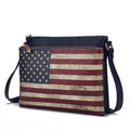 Madeline Printed Flag Vegan Leather Women Crossbody Handbag