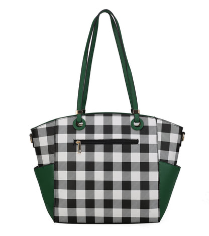 Karlie Tote Handbag with Wallet Vegan Leather Women