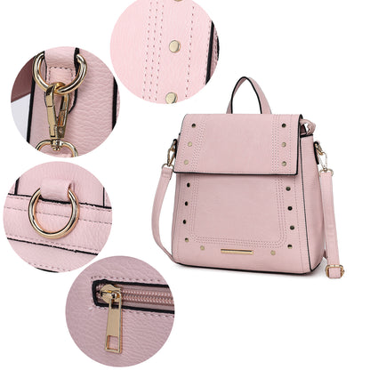 MKF Collection Elke Vegan Leather Women Convertible Backpack Bag by