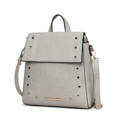 MKF Collection Elke Vegan Leather Women Convertible Backpack Bag by