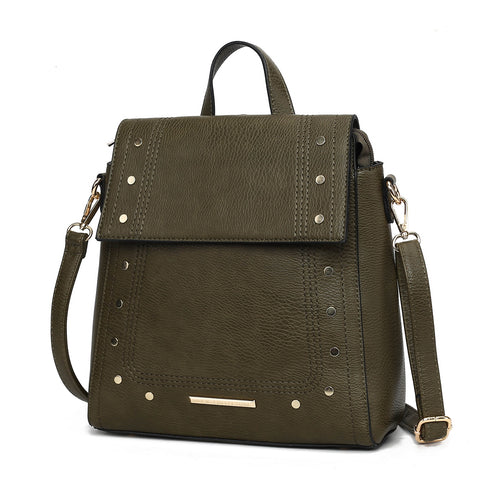 MKF Collection Elke Vegan Leather Women Convertible Backpack Bag by
