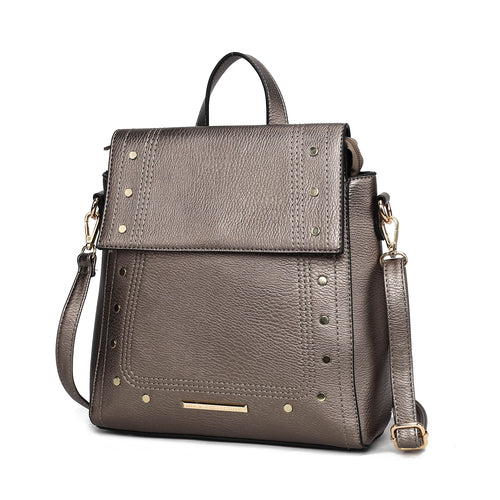 MKF Collection Elke Vegan Leather Women Convertible Backpack Bag by