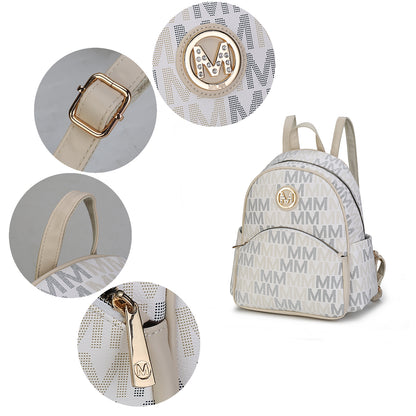 Palmer Vegan Leather Signature logo print Women Backpack