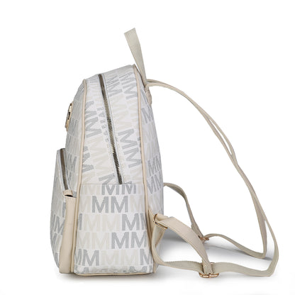 Palmer Vegan Leather Signature logo print Women Backpack