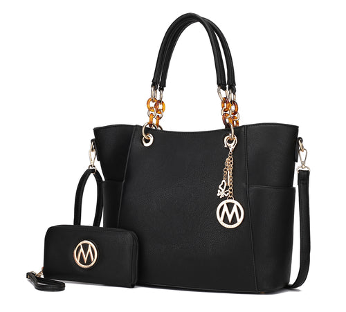 MKF Collection Bonita Tote Handbag & Wallet Set Vegan Leather by Mia K