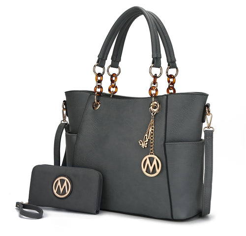 MKF Collection Bonita Tote Handbag & Wallet Set Vegan Leather by Mia K