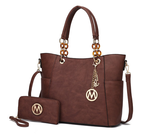 MKF Collection Bonita Tote Handbag & Wallet Set Vegan Leather by Mia K