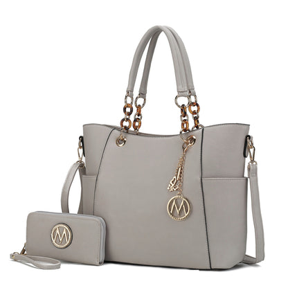 MKF Collection Bonita Tote Handbag & Wallet Set Vegan Leather by Mia K