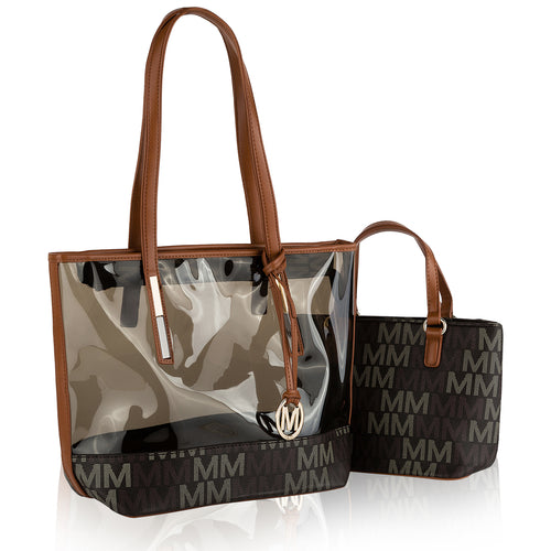 Tayla 2 PC Tote & Mini Handbag Vegan Leather Women