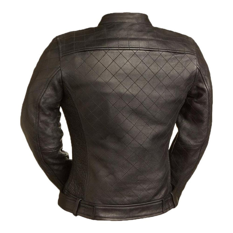 Merlin Diamond  Women's Genuine Cowhide Motorcycle Leather Jacket