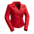 First Manufacturing Chloe Real Lambskin Women's Motorcycle Leather Jacket