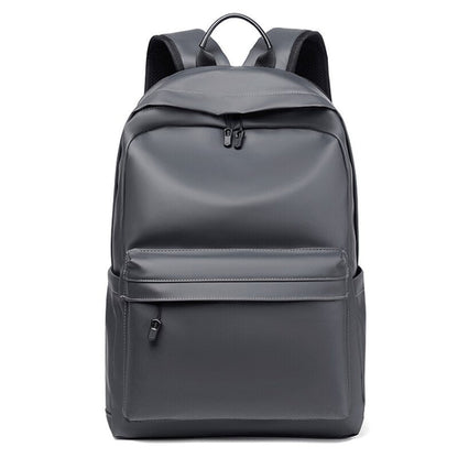 Backpack For Men PU Leather High Quality Business Travel Bag Solid