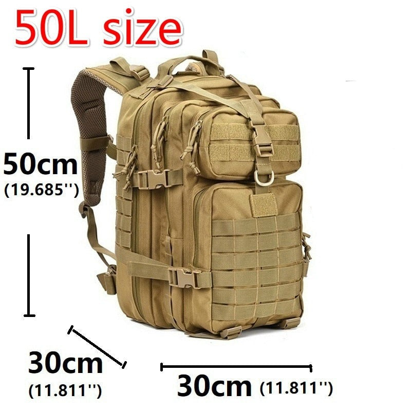 30L/50L 1000D Nylon Waterproof Backpack Outdoor Military Rucksacks