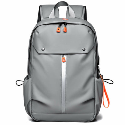 Men's USB Charging Waterproof PU Leather Backpack