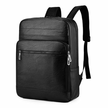 Multifunctional Men's High-quality PU Leather Laptop Backpack