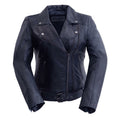 First Manufacturing Chloe Real Lambskin Women's Motorcycle Leather Jacket