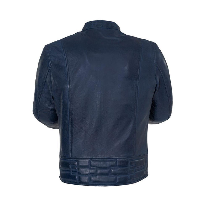 Whet Blu Balor Mens Midnight Blue Real Sheepskin Leather Jacket