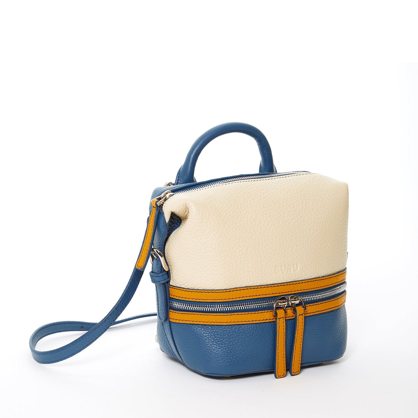 SUSU The Ashley Off White Leather Backpack