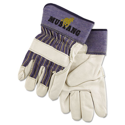 Mpg 1935XL Mustang Leather Palm Gloves - Blue & Cream- Extra Large