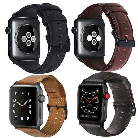 Leather Watch Band Loop Genuine Leather for all Apple Watch Series