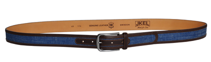 Swindon Brown Blue Leather Men Belt