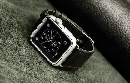 Real Leather Business Stainless Steel Watch Strap
