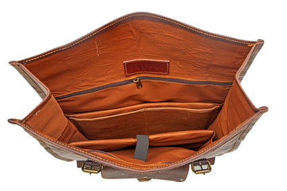Genuine Leather Retro Rucksack Rolling Backpack Bag .