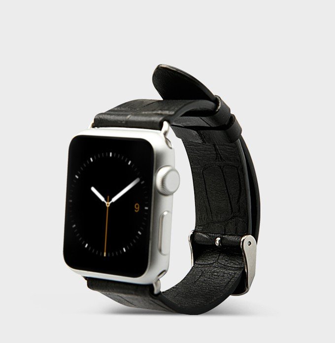 Real  Leather Crocodile Texture Watch Strap