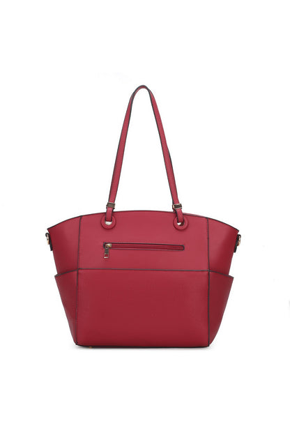 Prisha Vegan Leather Women Tote Handbag with Wallet