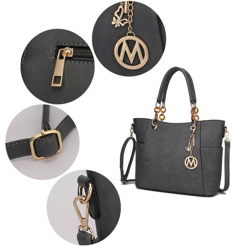 MKF Collection Bonita Tote Handbag & Wallet Set Vegan Leather by Mia K